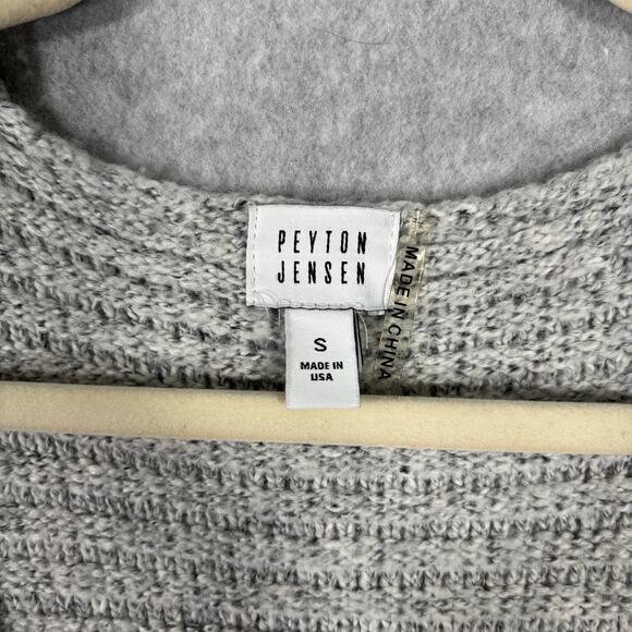 Peyton Jensen Cardigan Sweater‎ Small Gray Duster Chunky Long Lounge Cozy Comfy - Picture 9 of 13